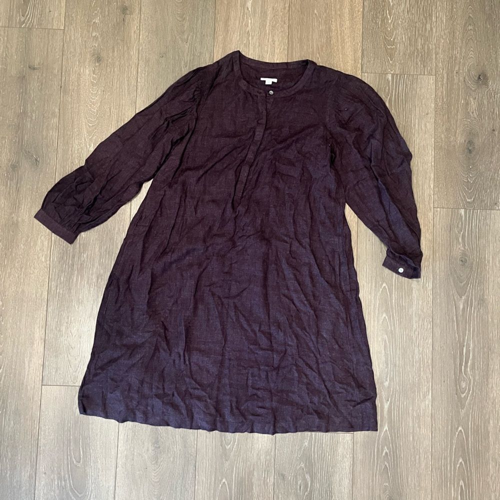 J. Jill Plum Woven Knee Length Dress - Size S